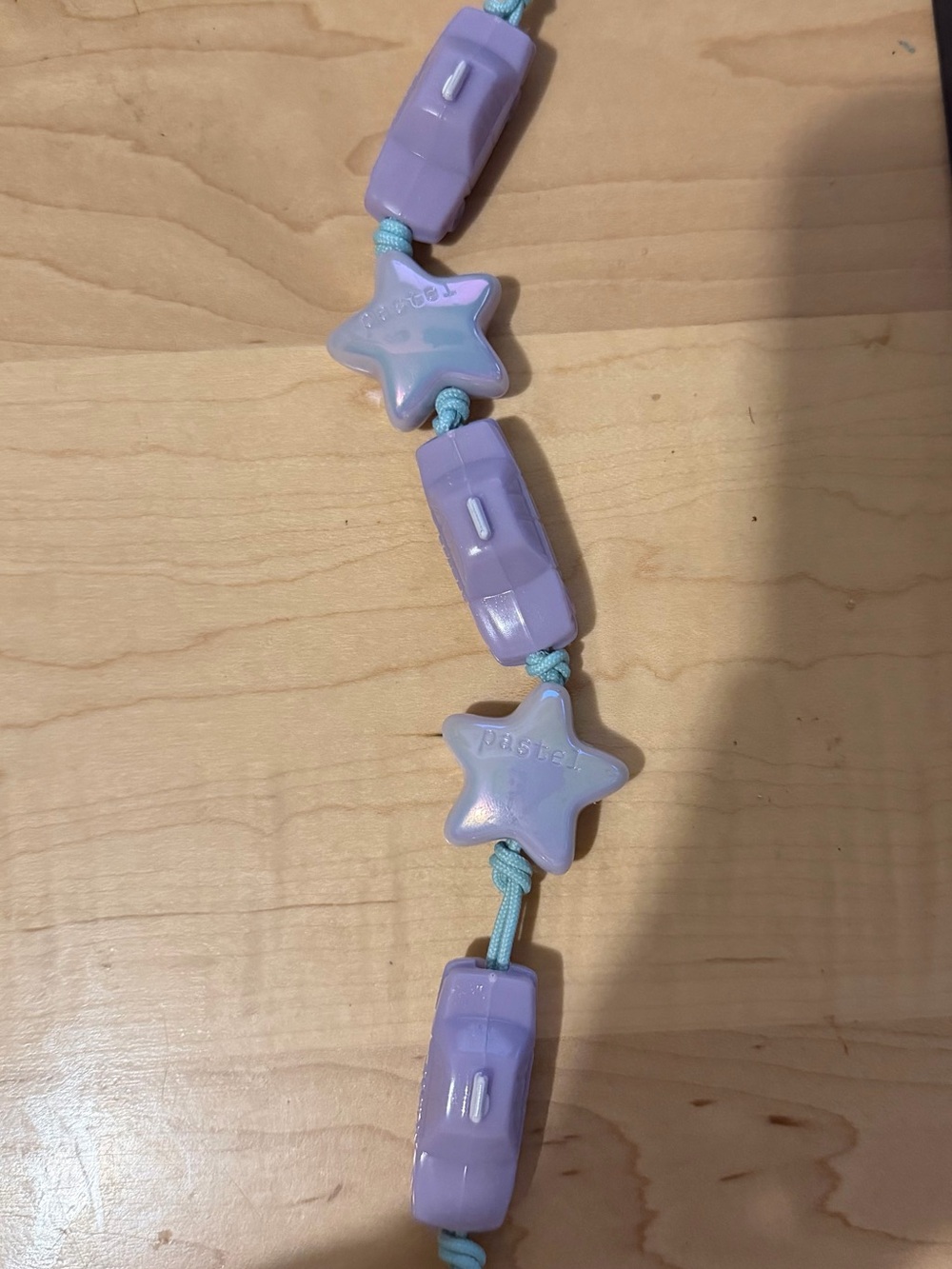 CJ Hendry x Studio 94 Pastel beaded bag charm purple taxi and stars